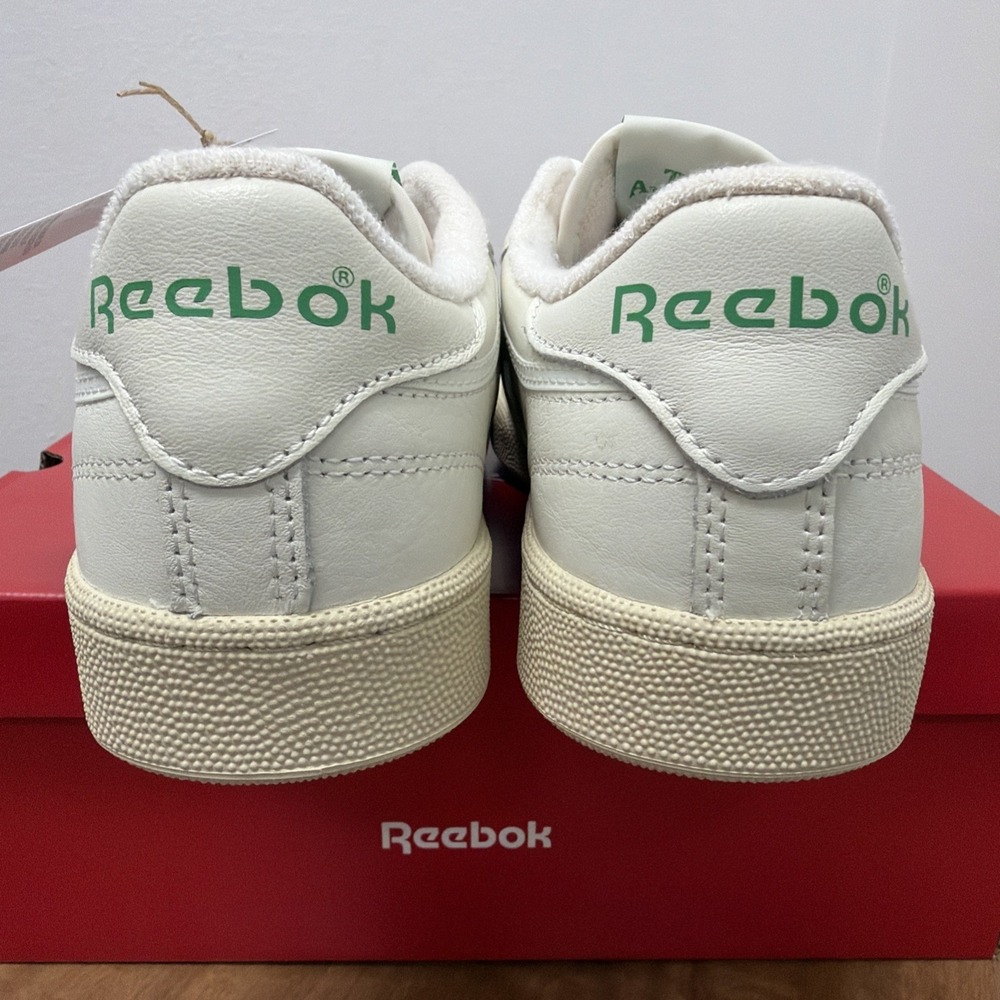 Men Reebok Club C 85 Vintage Shoes Sneakers Chalk White Green Size 9 100000317 - Picture 6 of 11
